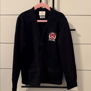 Navy Stratford Cardigan with Logo